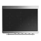 ILVE Majestic III 36-Inch Induction Range with 6 Induction Elements, 3.5 cu. ft. Oven, Matte Graphite with Chrome Trim, Triple Glass Door, UMIB36NR3MGC