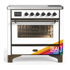 ILVE Majestic III 36-Inch Induction Range with 6 Induction Elements, 3.5 cu. ft. Oven, RAL with Burnished Trim, Triple Glass Door, UMIB36NR3RAB