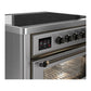 ILVE Majestic III 36-Inch Induction Range with 6 Induction Elements, 3.5 cu. ft. Oven, Stainless Steel with Burnished Trim, Triple Glass Door, UMIB36NR3SSB