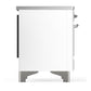ILVE Majestic III 36-Inch Induction Range with 6 Induction Elements, 3.5 cu. ft. Oven, White with Chrome Trim, Triple Glass Door, UMIB36NR3WHC