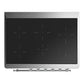 ILVE Majestic III 36-Inch Induction Range with 6 Induction Elements, 3.5 cu. ft. Oven, White with Chrome Trim, Triple Glass Door, UMIB36NR3WHC