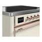 ILVE Majestic III 36-Inch Induction Range with 6 Induction Elements, 3.5 cu. ft. Oven, Antique White with Copper Trim, Solid Door, UMIB36QNR3AWP