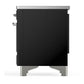 ILVE Majestic III 36-Inch Induction Range with 6 Induction Elements, 3.5 cu. ft. Oven, Glossy Black with Chrome Trim, Solid Door, UMIB36QNR3BKC