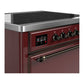 ILVE Majestic III 36-Inch Induction Range with 6 Induction Elements, 3.5 cu. ft. Oven, Burgundy with Burnished Trim, Solid Door, UMIB36QNR3BUB