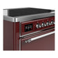 ILVE Majestic III 36-Inch Induction Range with 6 Induction Elements, 3.5 cu. ft. Oven, Burgundy with Chrome Trim, Solid Door, UMIB36QNR3BUC