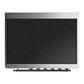 ILVE Majestic III 36-Inch Induction Range with 6 Induction Elements, 3.5 cu. ft. Oven, Emerald Green with Burnished Trim, Solid Door, UMIB36QNR3EGB