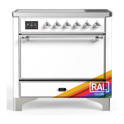 ILVE Majestic III 36-Inch Induction Range with 6 Induction Elements, 3.5 cu. ft. Oven, RAL with Chrome Trim, Solid Door, UMIB36QNR3RAC