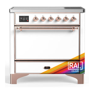 ILVE Majestic III 36-Inch Induction Range with 6 Induction Elements, 3.5 cu. ft. Oven, RAL with Copper Trim, Solid Door, UMIB36QNR3RAP