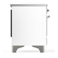 ILVE Majestic III 36-Inch Induction Range with 6 Induction Elements, 3.5 cu. ft. Oven, White with Chrome Trim, Solid Door, UMIB36QNR3WHC
