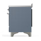 ILVE Majestic III 48-Inch Induction Range with 6 Induction Elements, 5.02 cu. ft. Oven, Blue Grey with Chrome Trim, Triple Glass Door, UMIB48NR3BGC