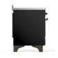 ILVE Majestic III 48-Inch Induction Range with 6 Induction Elements, 5.02 cu. ft. Oven, Glossy Black with Burnished Trim, Triple Glass Door, UMIB48NR3BKB
