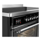 ILVE Majestic III 48-Inch Induction Range with 6 Induction Elements, 5.02 cu. ft. Oven, Glossy Black with Chrome Trim, Triple Glass Door, UMIB48NR3BKC