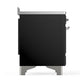 ILVE Majestic III 48-Inch Induction Range with 6 Induction Elements, 5.02 cu. ft. Oven, Glossy Black with Chrome Trim, Triple Glass Door, UMIB48NR3BKC
