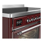 ILVE Majestic III 48-Inch Induction Range with 6 Induction Elements, 5.02 cu. ft. Oven, Burgundy with Chrome Trim, Triple Glass Door, UMIB48NR3BUC