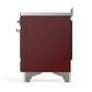 ILVE Majestic III 48-Inch Induction Range with 6 Induction Elements, 5.02 cu. ft. Oven, Burgundy with Chrome Trim, Triple Glass Door, UMIB48NR3BUC