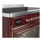 ILVE Majestic III 48-Inch Induction Range with 6 Induction Elements, 5.02 cu. ft. Oven, Burgundy with Copper Trim, Triple Glass Door, UMIB48NR3BUP