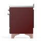 ILVE Majestic III 48-Inch Induction Range with 6 Induction Elements, 5.02 cu. ft. Oven, Burgundy with Copper Trim, Triple Glass Door, UMIB48NR3BUP