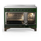 ILVE Majestic III 48-Inch Induction Range with 6 Induction Elements, 5.02 cu. ft. Oven, Emerald Green with Burnished Trim, Triple Glass Door, UMIB48NR3EGB