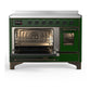 ILVE Majestic III 48-Inch Induction Range with 6 Induction Elements, 5.02 cu. ft. Oven, Emerald Green with Burnished Trim, Triple Glass Door, UMIB48NR3EGB