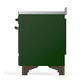 ILVE Majestic III 48-Inch Induction Range with 6 Induction Elements, 5.02 cu. ft. Oven, Emerald Green with Burnished Trim, Triple Glass Door, UMIB48NR3EGB