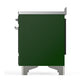 ILVE Majestic III 48-Inch Induction Range with 6 Induction Elements, 5.02 cu. ft. Oven, Emerald Green with Chrome Trim, Triple Glass Door, UMIB48NR3EGC