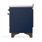 ILVE Majestic III 48-Inch Induction Range with 6 Induction Elements, 5.02 cu. ft. Oven, Mightnight Blue with Burnished Trim, Triple Glass Door, UMIB48NR3MBB