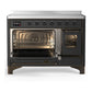 ILVE Majestic III 48-Inch Induction Range with 6 Induction Elements, 5.02 cu. ft. Oven, Matte Graphite with Burnished Trim, Triple Glass Door, UMIB48NR3MGB