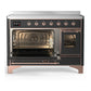 ILVE Majestic III 48-Inch Induction Range with 6 Induction Elements, 5.02 cu. ft. Oven, Matte Graphite with Copper Trim, Triple Glass Door, UMIB48NR3MGP