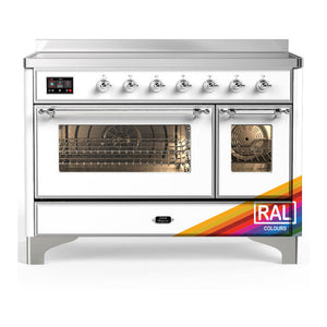 ILVE Majestic III 48-Inch Induction Range with 6 Induction Elements, 5.02 cu. ft. Oven, RAL with Chrome Trim, Triple Glass Door, UMIB48NR3RAC