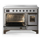 ILVE Majestic III 48-Inch Induction Range with 6 Induction Elements, 5.02 cu. ft. Oven, Stainless Steel with Burnished Trim, Triple Glass Door, UMIB48NR3SSB