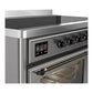 ILVE Majestic III 48-Inch Induction Range with 6 Induction Elements, 5.02 cu. ft. Oven, Stainless Steel with Burnished Trim, Triple Glass Door, UMIB48NR3SSB