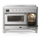 ILVE Majestic III 48-Inch Induction Range with 6 Induction Elements, 5.02 cu. ft. Oven, Stainless Steel with Chrome Trim, Triple Glass Door, UMIB48NR3SSC