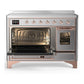 ILVE Majestic III 48-Inch Induction Range with 6 Induction Elements, 5.02 cu. ft. Oven, Stainless Steel with Copper Trim, Triple Glass Door, UMIB48NR3SSP
