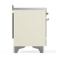 ILVE Majestic III 48-Inch Induction Range with 6 Induction Elements, 5.02 cu. ft. Oven, Antique White with Chrome Trim, Solid Door, UMIB48QNR3AWC