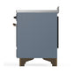 ILVE Majestic III 48-Inch Induction Range with 6 Induction Elements, 5.02 cu. ft. Oven, Blue Grey with Burnished Trim, Solid Door, UMIB48QNR3BGB