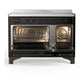 ILVE Majestic III 48-Inch Induction Range with 6 Induction Elements, 5.02 cu. ft. Oven, Glossy Black with Burnished Trim, Solid Door, UMIB48QNR3BKB
