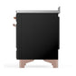 ILVE Majestic III 48-Inch Induction Range with 6 Induction Elements, 5.02 cu. ft. Oven, Glossy Black with Copper Trim, Solid Door, UMIB48QNR3BKP