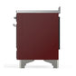 ILVE Majestic III 48-Inch Induction Range with 6 Induction Elements, 5.02 cu. ft. Oven, Burgundy with Chrome Trim, Solid Door, UMIB48QNR3BUC