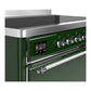 ILVE Majestic III 48-Inch Induction Range with 6 Induction Elements, 5.02 cu. ft. Oven, Emerald Green with Chrome Trim, Solid Door, UMIB48QNR3EGC