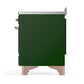 ILVE Majestic III 48-Inch Induction Range with 6 Induction Elements, 5.02 cu. ft. Oven, Emerald Green with Copper Trim, Solid Door, UMIB48QNR3EGP