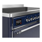 ILVE Majestic III 48-Inch Induction Range with 6 Induction Elements, 5.02 cu. ft. Oven, Mightnight Blue with Chrome Trim, Solid Door, UMIB48QNR3MBC