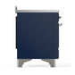ILVE Majestic III 48-Inch Induction Range with 6 Induction Elements, 5.02 cu. ft. Oven, Mightnight Blue with Chrome Trim, Solid Door, UMIB48QNR3MBC