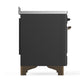 ILVE Majestic III 48-Inch Induction Range with 6 Induction Elements, 5.02 cu. ft. Oven, Matte Graphite with Burnished Trim, Solid Door, UMIB48QNR3MGB