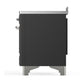 ILVE Majestic III 48-Inch Induction Range with 6 Induction Elements, 5.02 cu. ft. Oven, Matte Graphite with Chrome Trim, Solid Door, UMIB48QNR3MGC