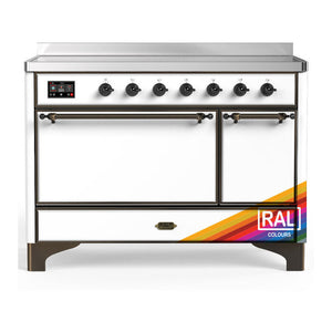 ILVE Majestic III 48-Inch Induction Range with 6 Induction Elements, 5.02 cu. ft. Oven, RAL with Burnished Trim, Solid Door, UMIB48QNR3RAB