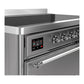 ILVE Majestic III 48-Inch Induction Range with 6 Induction Elements, 5.02 cu. ft. Oven, Stainless Steel with Chrome Trim, Solid Door, UMIB48QNR3SSC