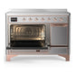 ILVE Majestic III 48-Inch Induction Range with 6 Induction Elements, 5.02 cu. ft. Oven, Stainless Steel with Copper Trim, Solid Door, UMIB48QNR3SSP