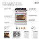 ILVE Nostalgie II 30-Inch Dual Fuel Range with 5 Sealed Burners, 4 cu. ft. Oven, Blue Grey with Chrome Trim, Natural Gas, Solid Door, UN30QNMPBGC