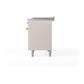ILVE Nostalgie II 48-Inch Dual Fuel Range with 8 Sealed Burners + Griddle, 5.02 cu. ft. Oven, Antique White with Brass Trim, Liquid Propane, Solid Door, UN48FQNMPAWGLP