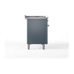 ILVE Nostalgie II 48-Inch Dual Fuel Range with 8 Sealed Burners + Griddle, 5.02 cu. ft. Oven, Blue Grey with Chrome Trim, Liquid Propane, Solid Door, UN48FQNMPBGCLP
